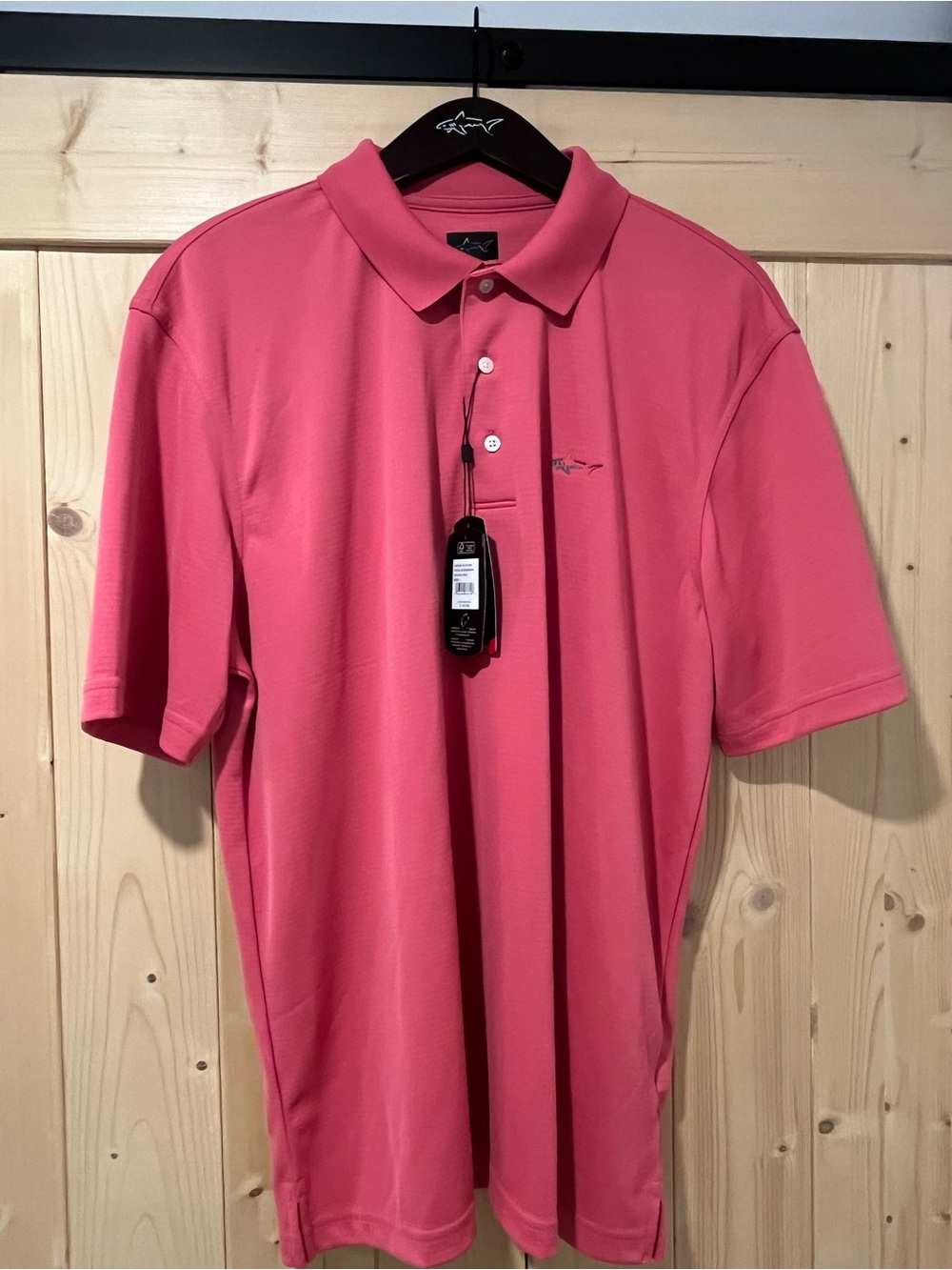 Greg Norman Collection Performance Polo Shirt - Coral Pink Large NWT 🦈 ⛳️